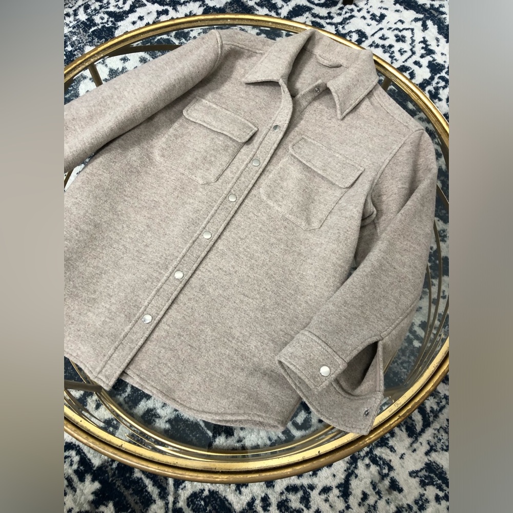 & Other Stories oversized wool blend shirt